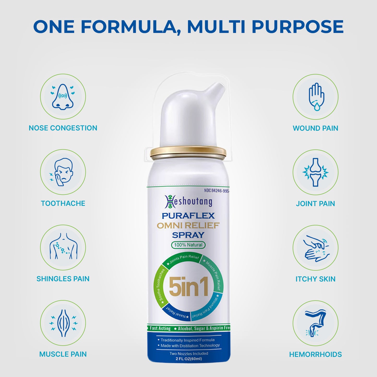 PuraFlex OmniRelief Spray|Single Relief Pack|60ml