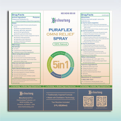PuraFlex OmniRelief Spray|Single Relief Pack|60ml