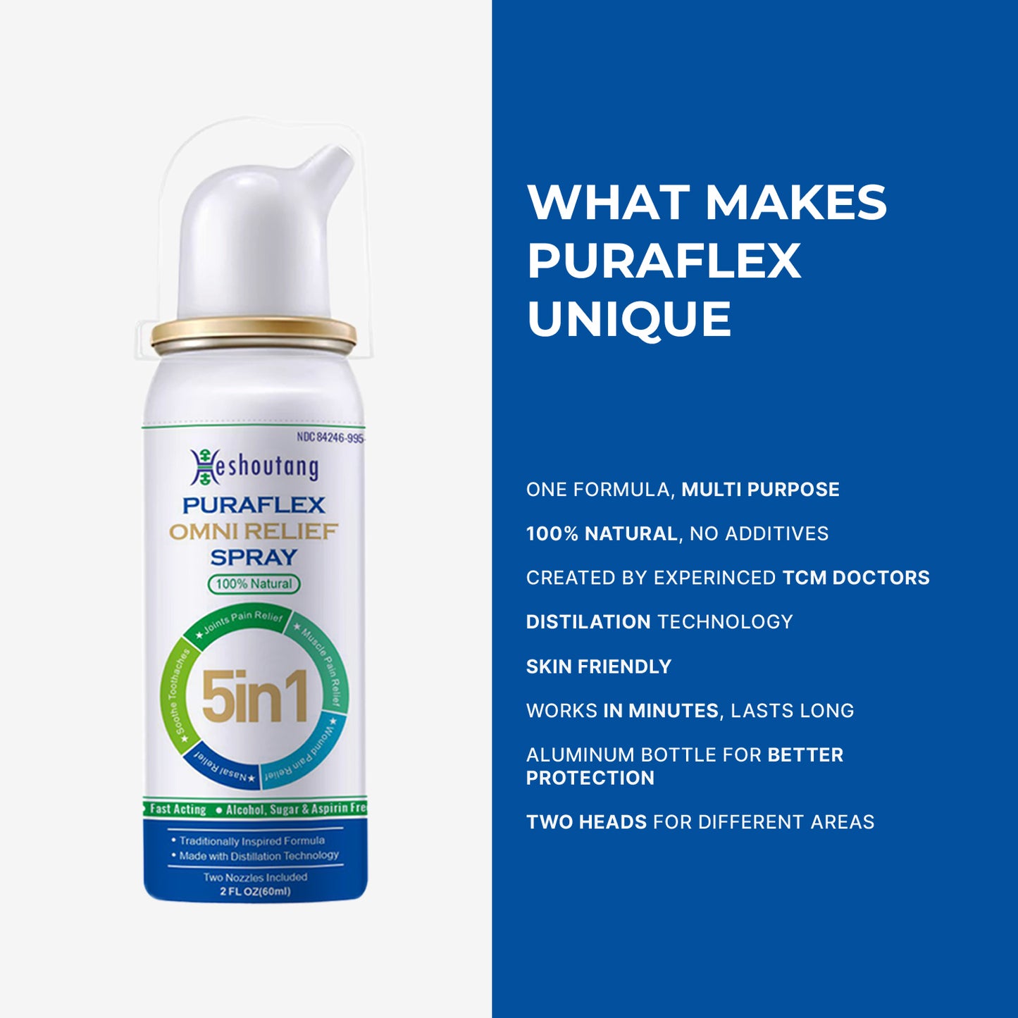 PuraFlex OmniRelief Spray|Single Relief Pack|60ml