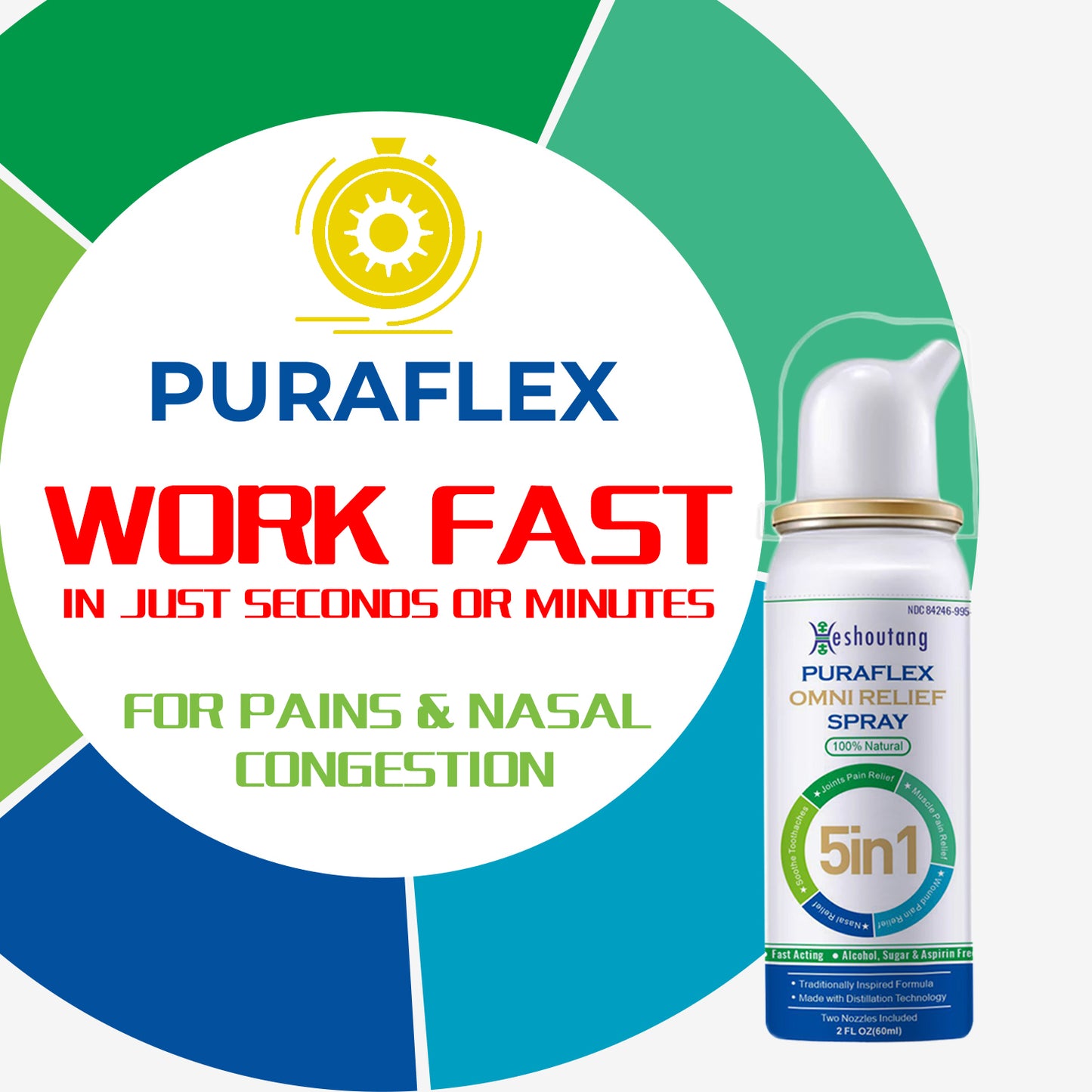 PuraFlex OmniRelief Spray|Single Relief Pack|60ml